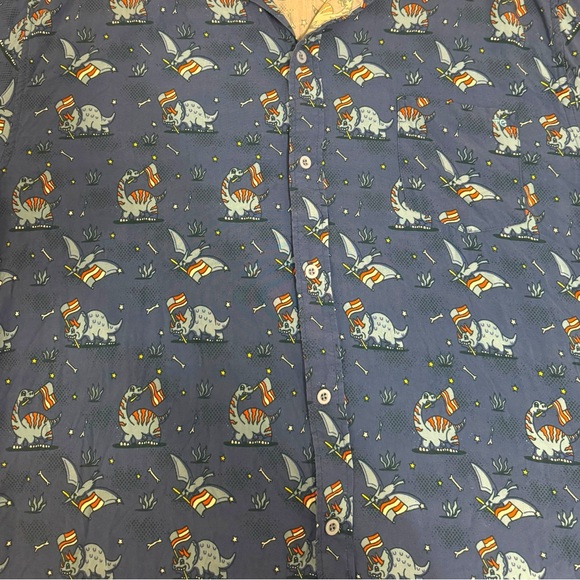 Tipsy Elves Fossilized Flag Print‎ Men's 2XL Shirt 4th of July Ltd Edition - Picture 9 of 11